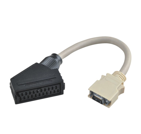 SCSI线 14P   塑壳弹片 TO 扫把头 21P公头